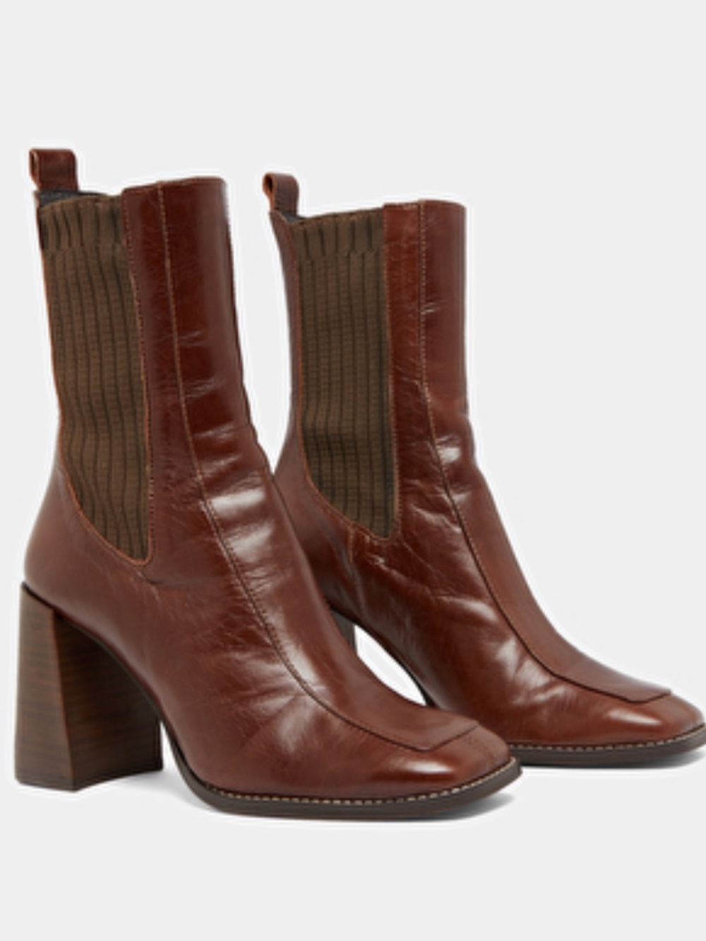 NEW STEVE MADDEN downtown boots in brown leather size 8